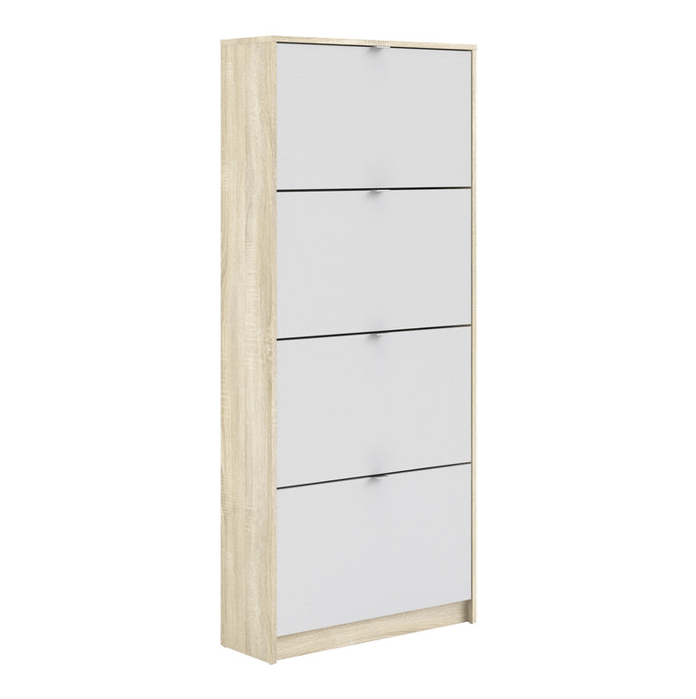 Shoes Shoe cabinet w. 4 tilting doors and 2 layers