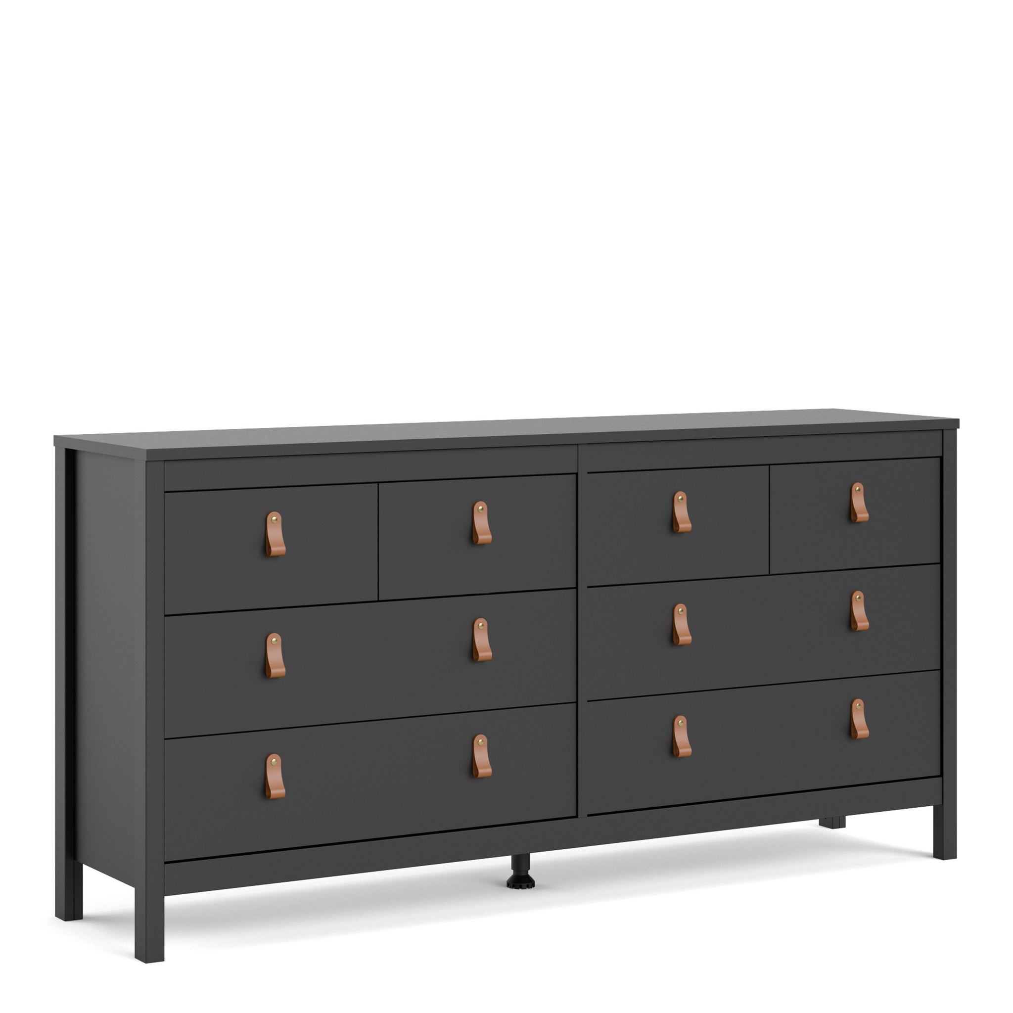 Seville Double dresser 4+4 drawers in Matt Black