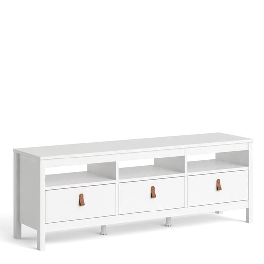 SevilleTv-unit 3 drawers in White