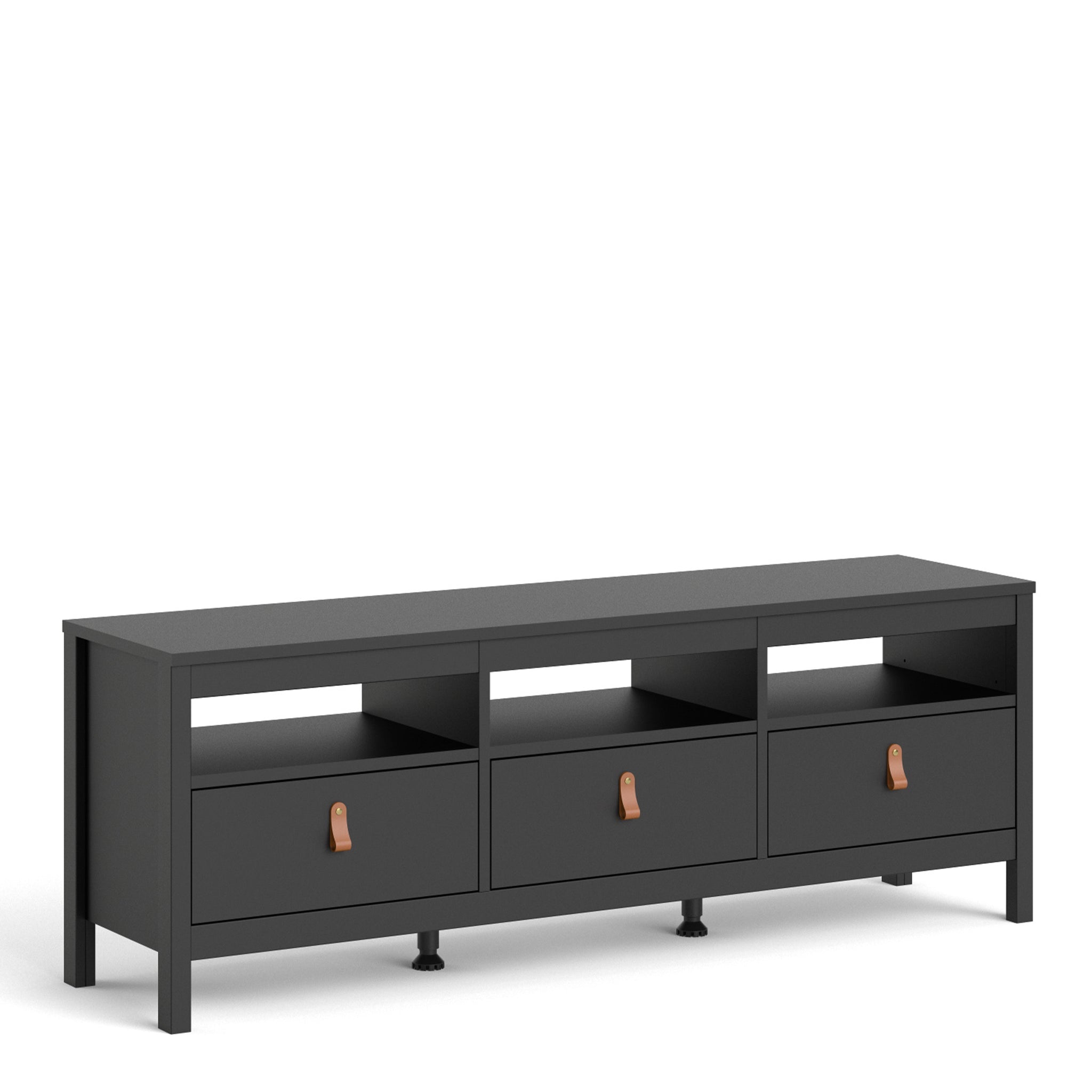 Seville Tv-unit 3 drawers in Matt Black