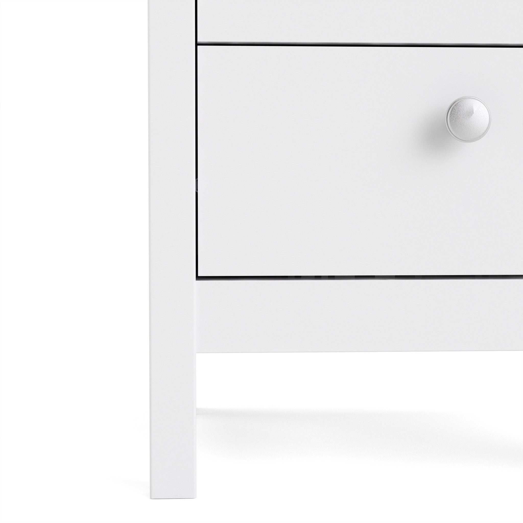 Valencia Bedside Table 2 drawers in White