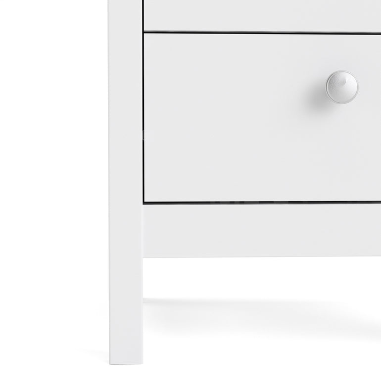 Valencia Bedside Table 2 drawers in White