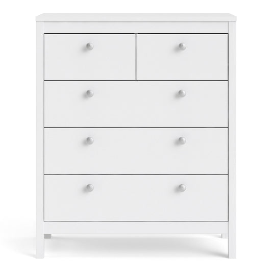 Valencia Chest 3+2 drawers in White