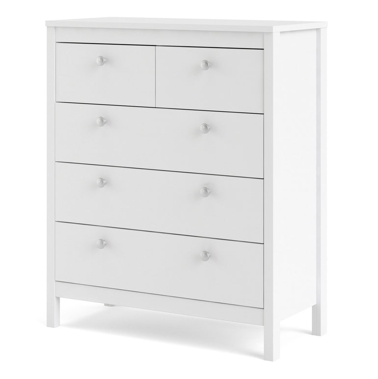 Valencia Chest 3+2 drawers in White