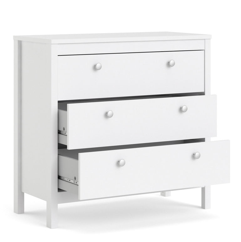 Valencia Chest 3 drawers in White