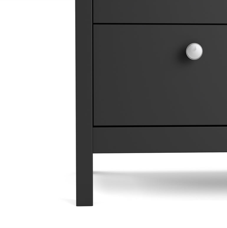 Valencia Chest 3 drawers in Matt Black