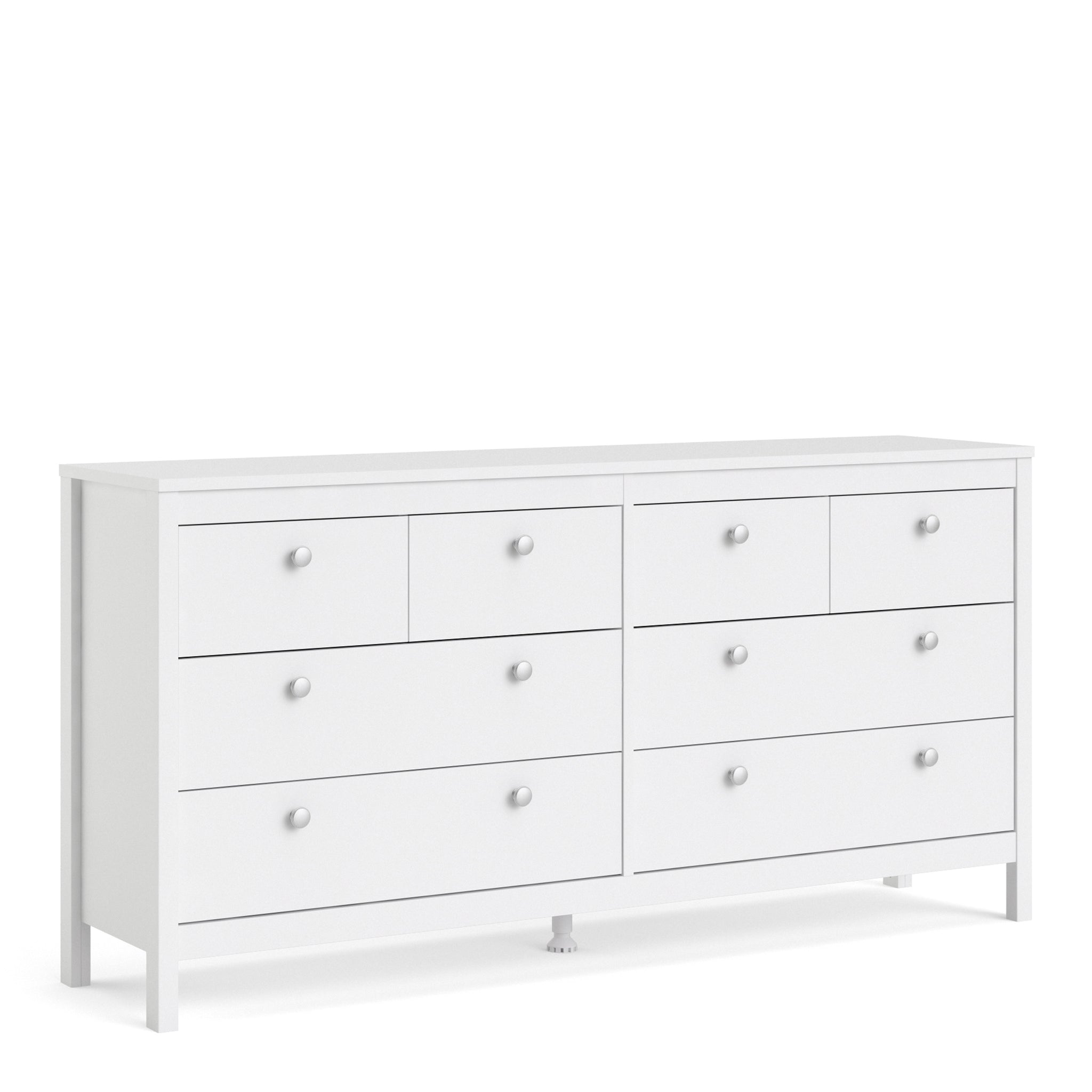 Valencia Double dresser 4+4 drawers in White