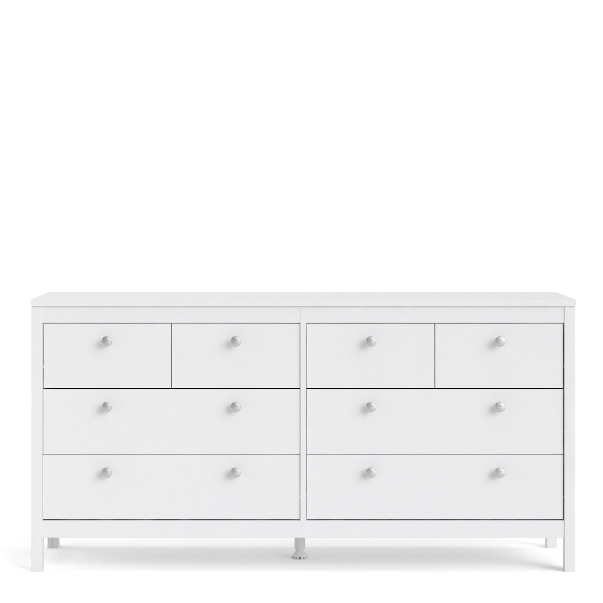 Valencia Double dresser 4+4 drawers in White