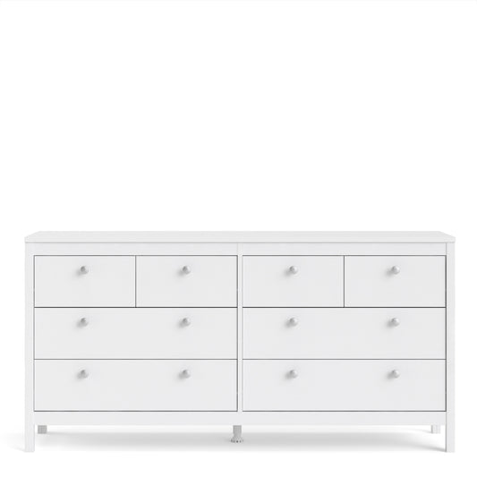 Valencia Double dresser 4+4 drawers in White