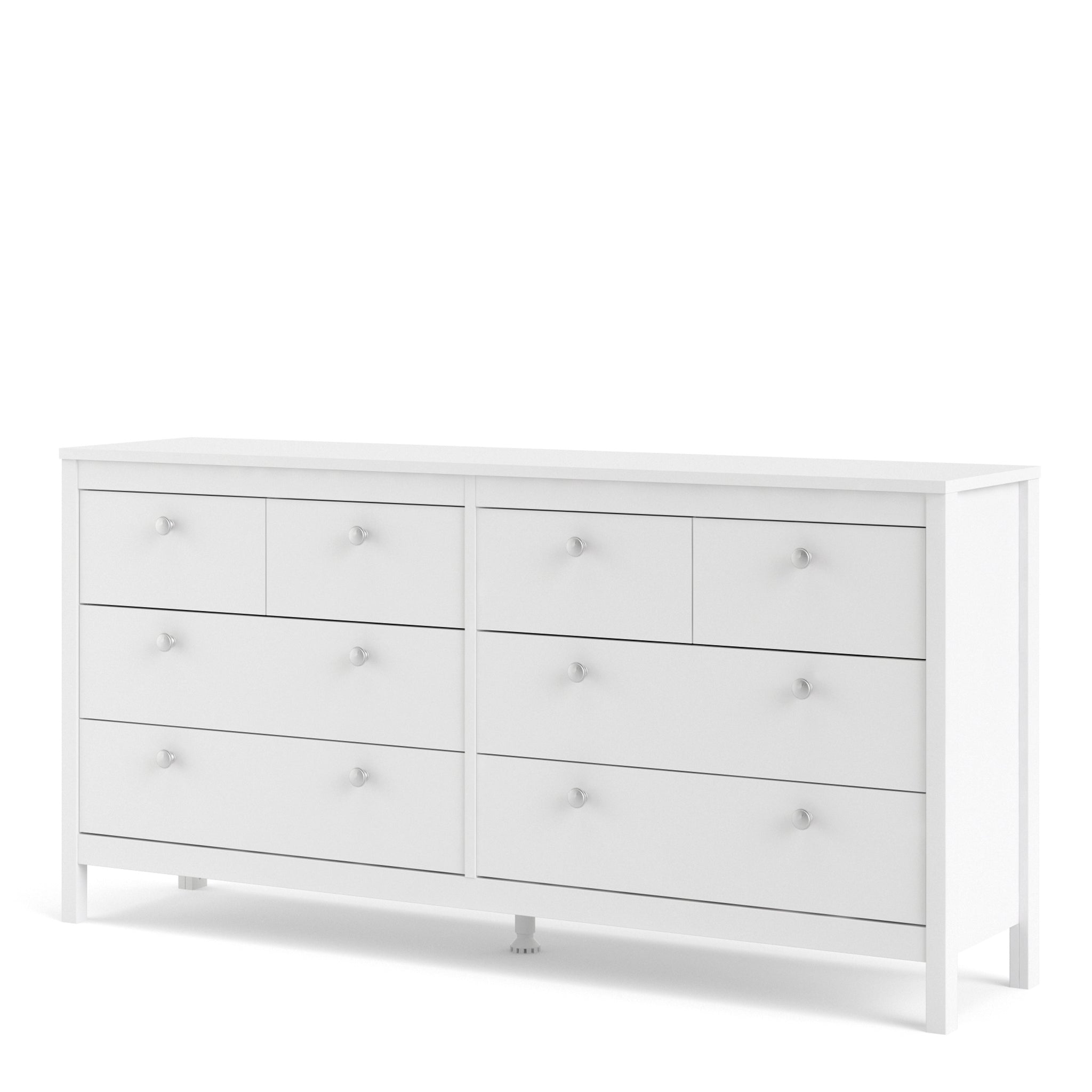 Valencia Double dresser 4+4 drawers in White