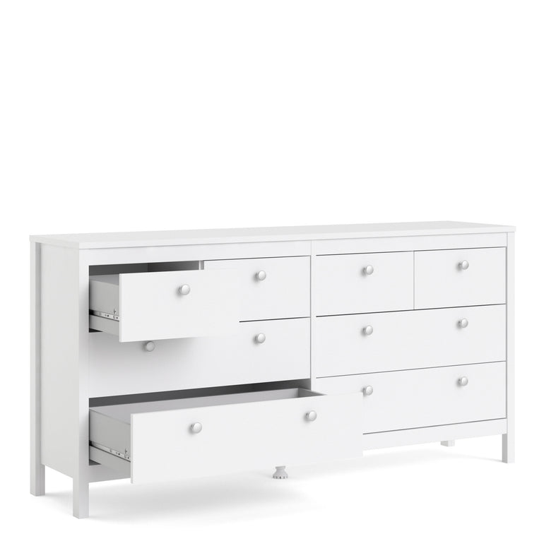 Valencia Double dresser 4+4 drawers in White