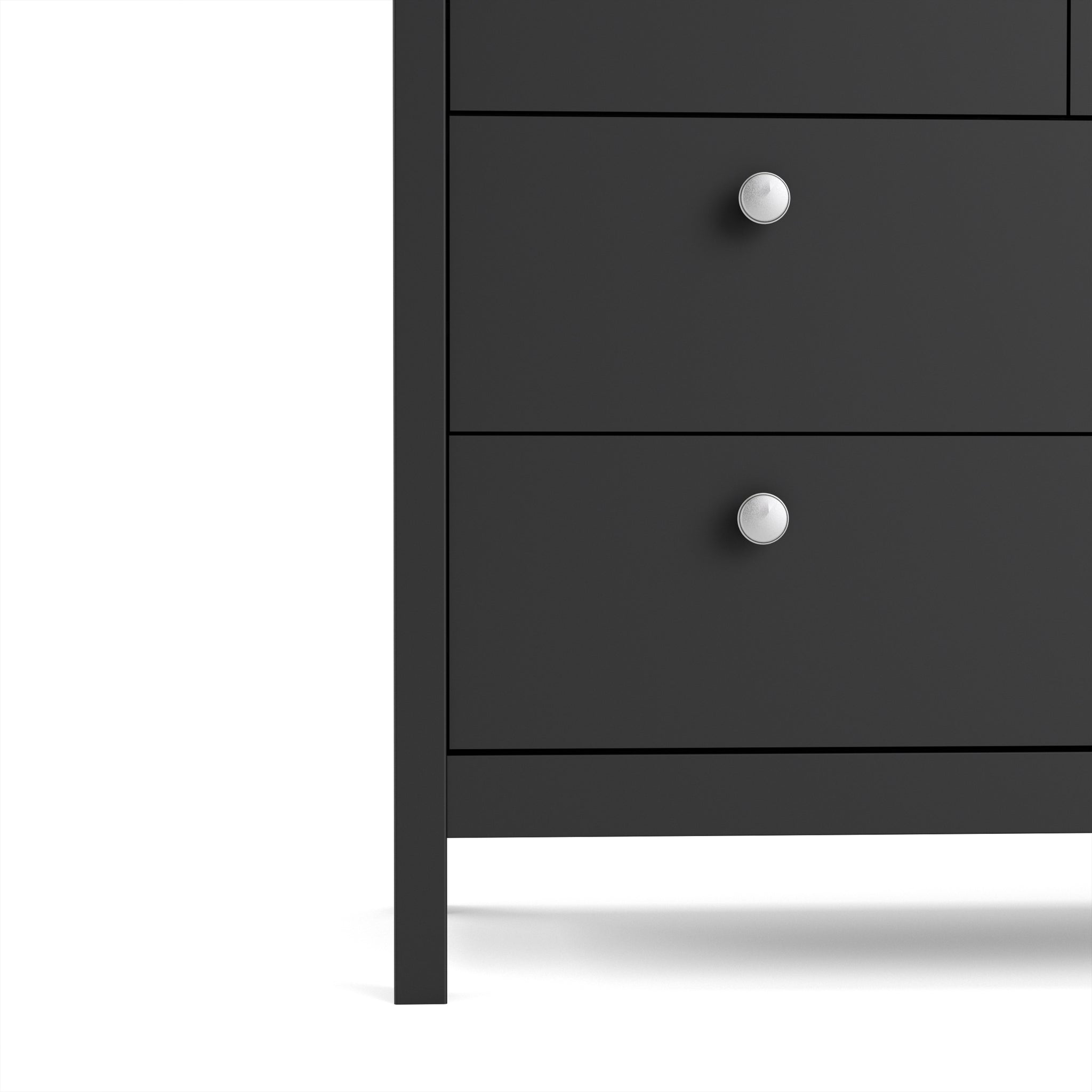 Valencia Double dresser 4+4 drawers in Matt Black