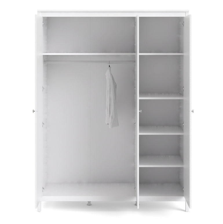 Valencia Wardrobe with 3 doors in White