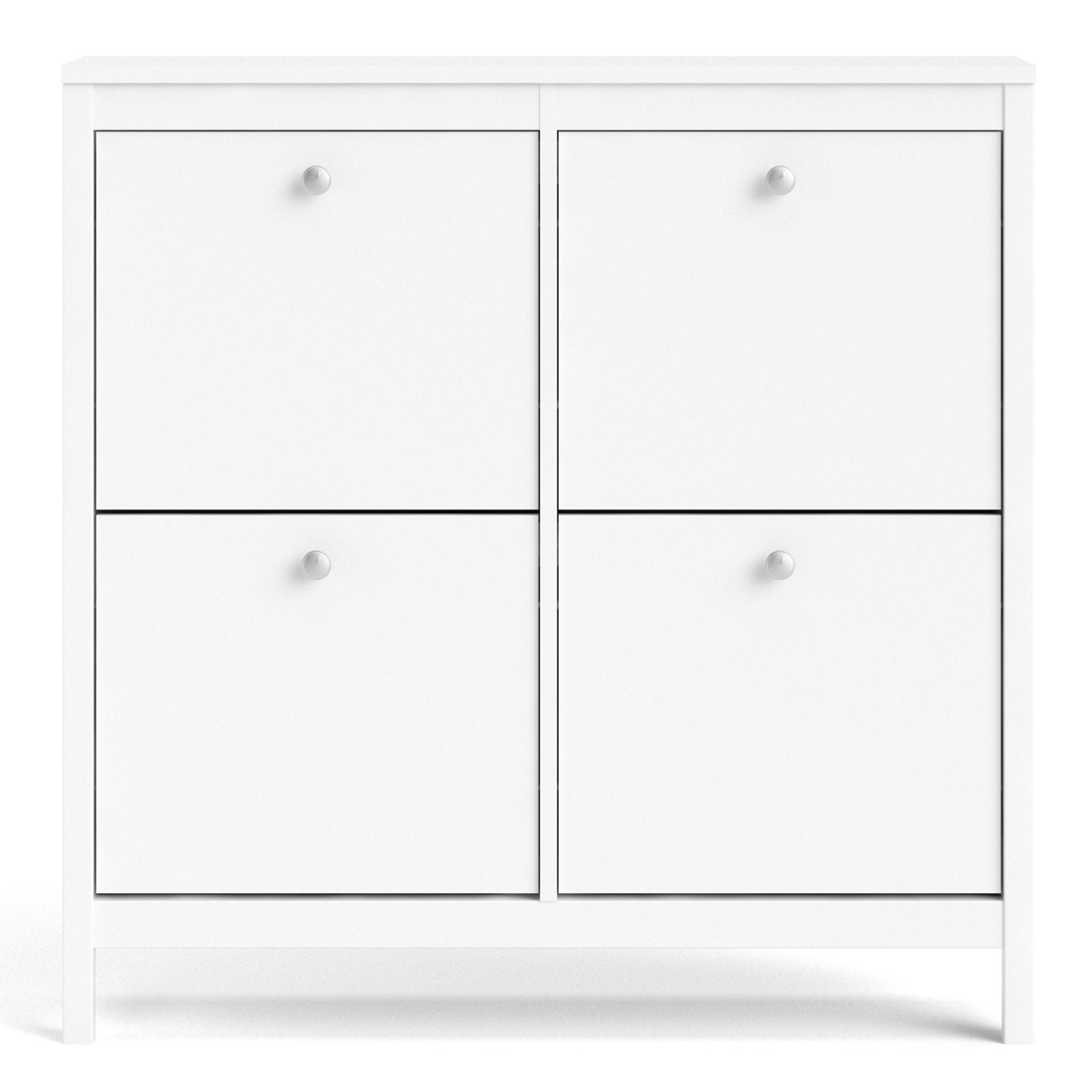 Valencia Shoe cabinet 4 Compartments in White