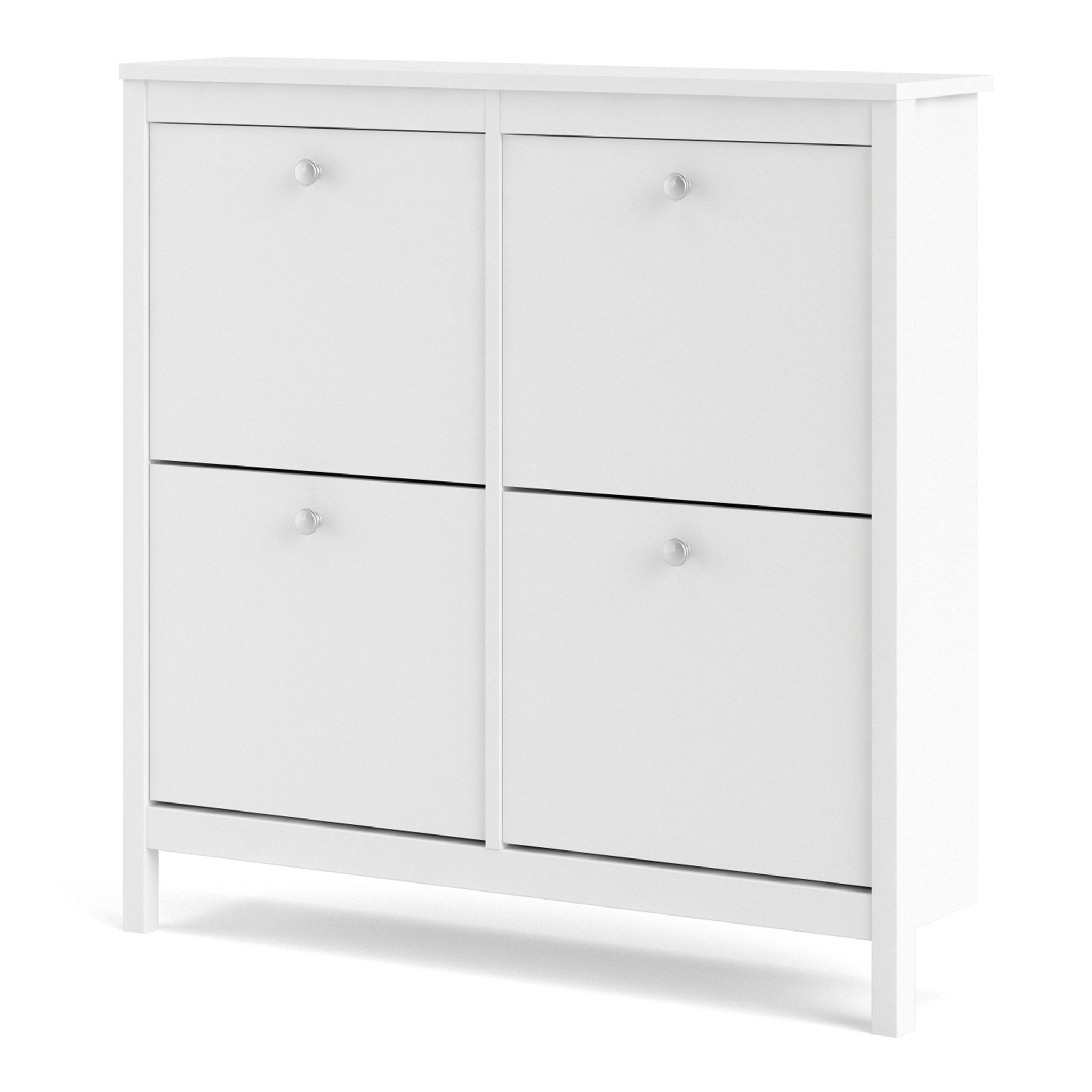 Valencia Shoe cabinet 4 Compartments in White