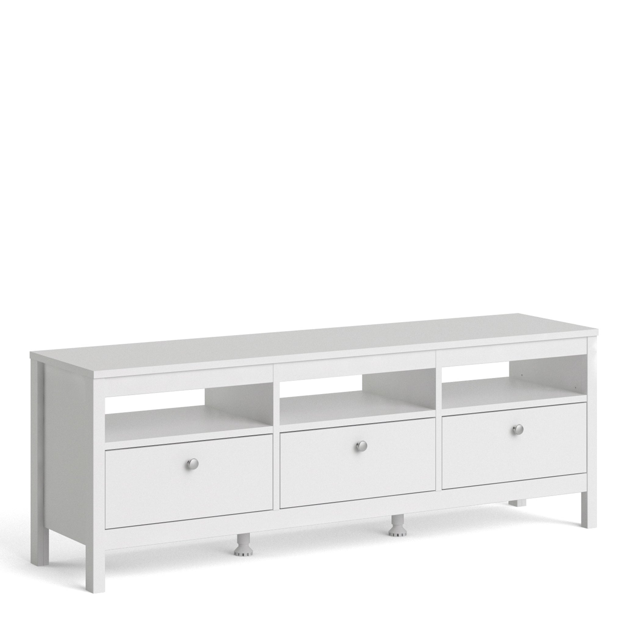 Valencia Tv-unit 3 drawers in White