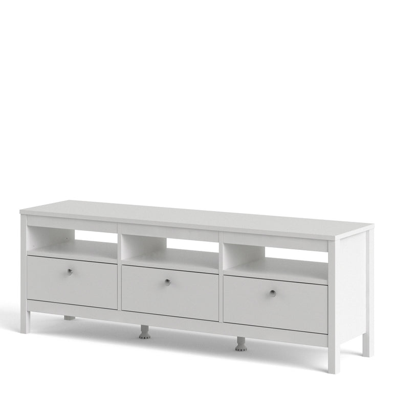 Valencia Tv-unit 3 drawers in White