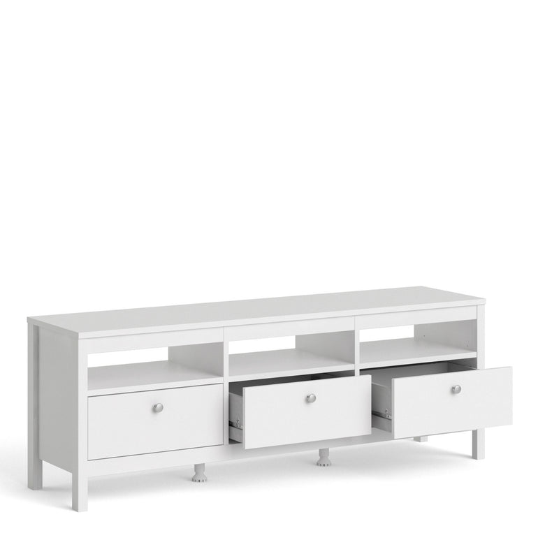 Valencia Tv-unit 3 drawers in White