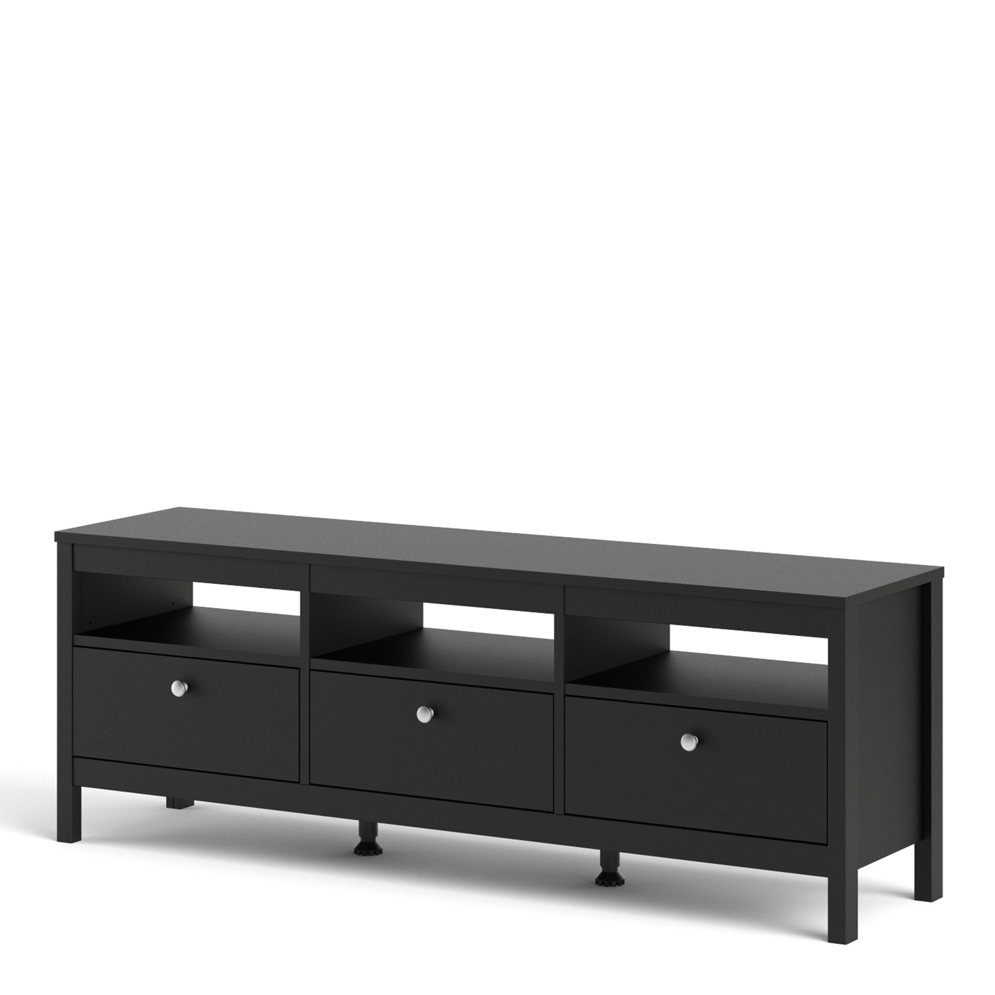 Valencia Tv-unit 3 drawers in Matt Black