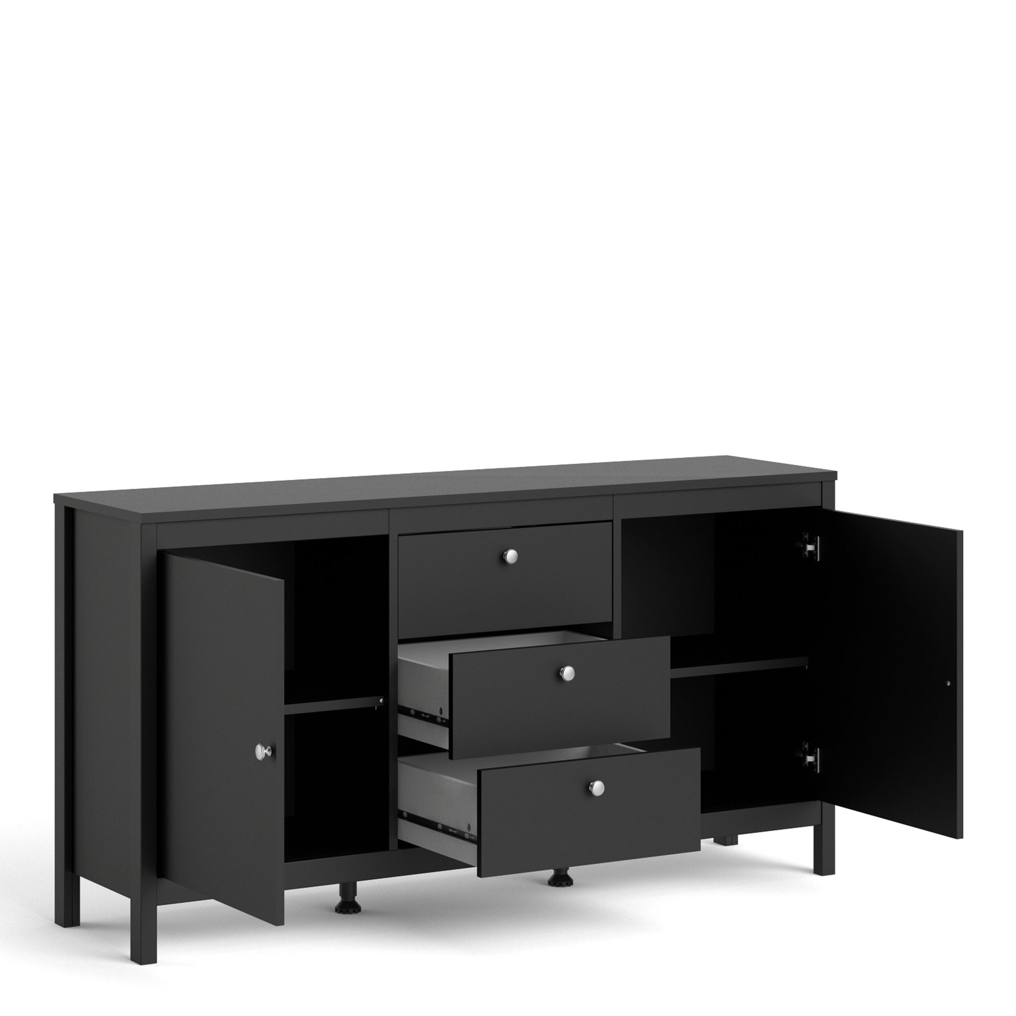 Valencia Sideboard 2 doors in Matt Black