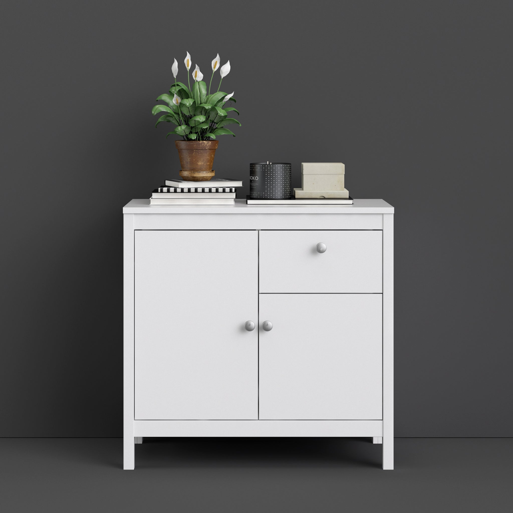 Valencia Sideboard 2 doors + 1 drawer in White