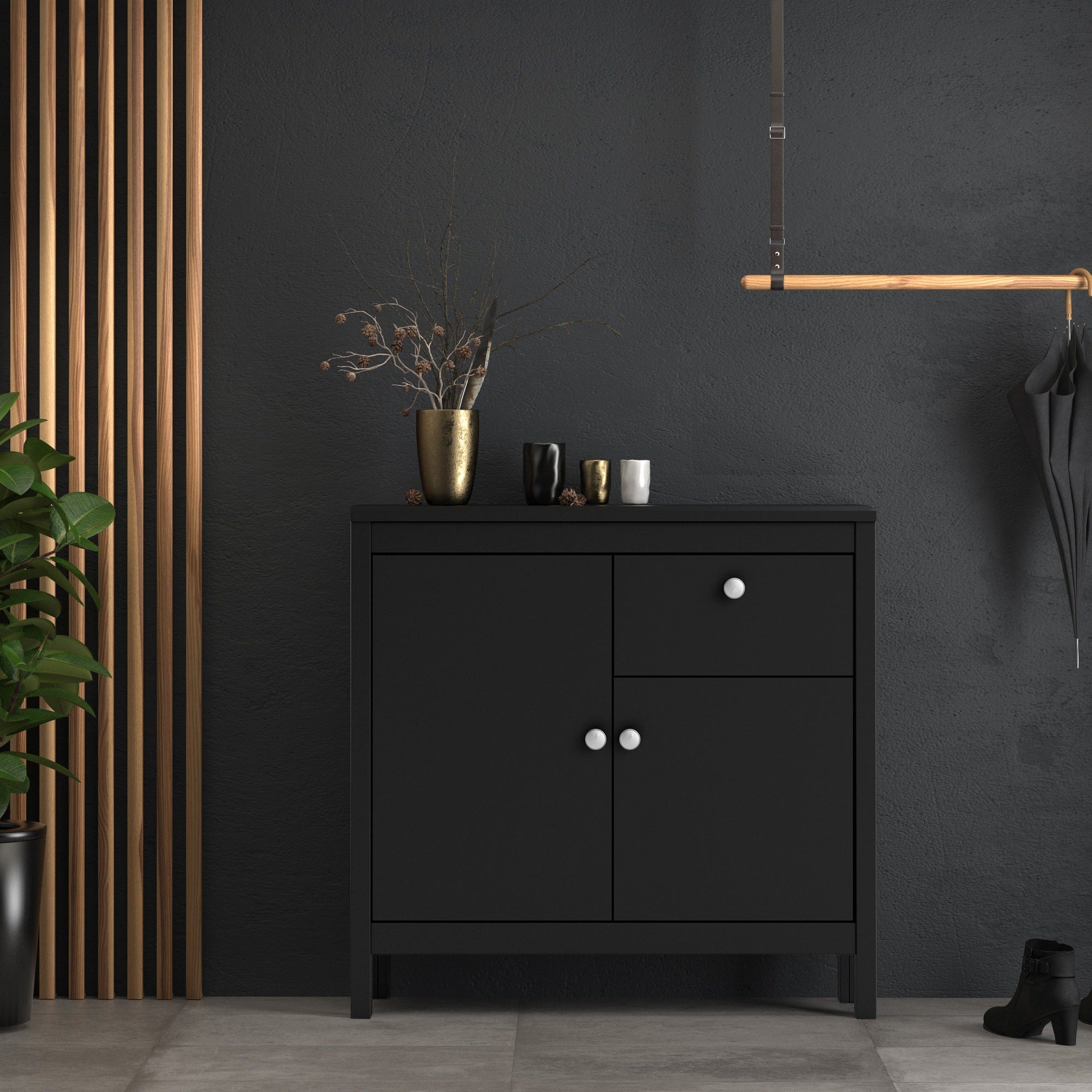 Valencia Sideboard 2 doors in Matt Black