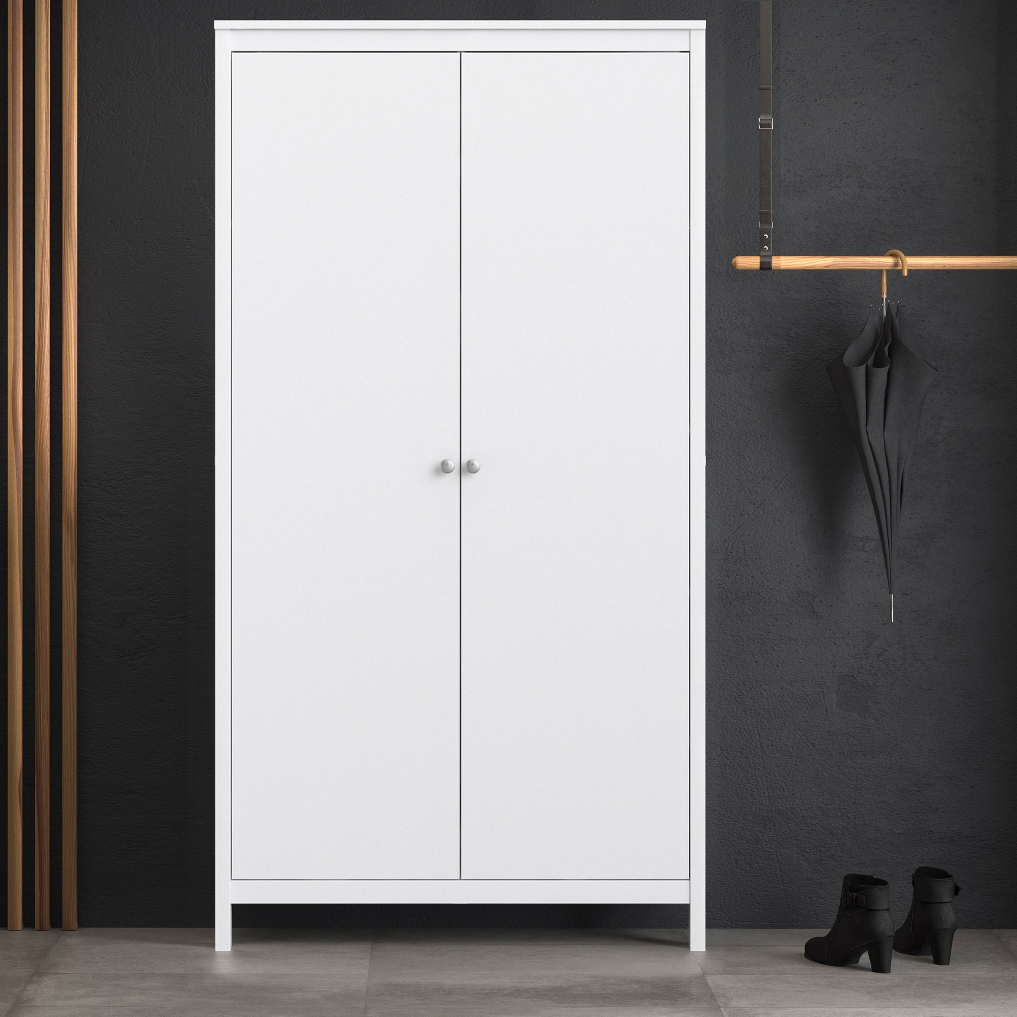 Valencia Wardrobe with 2 doors in White