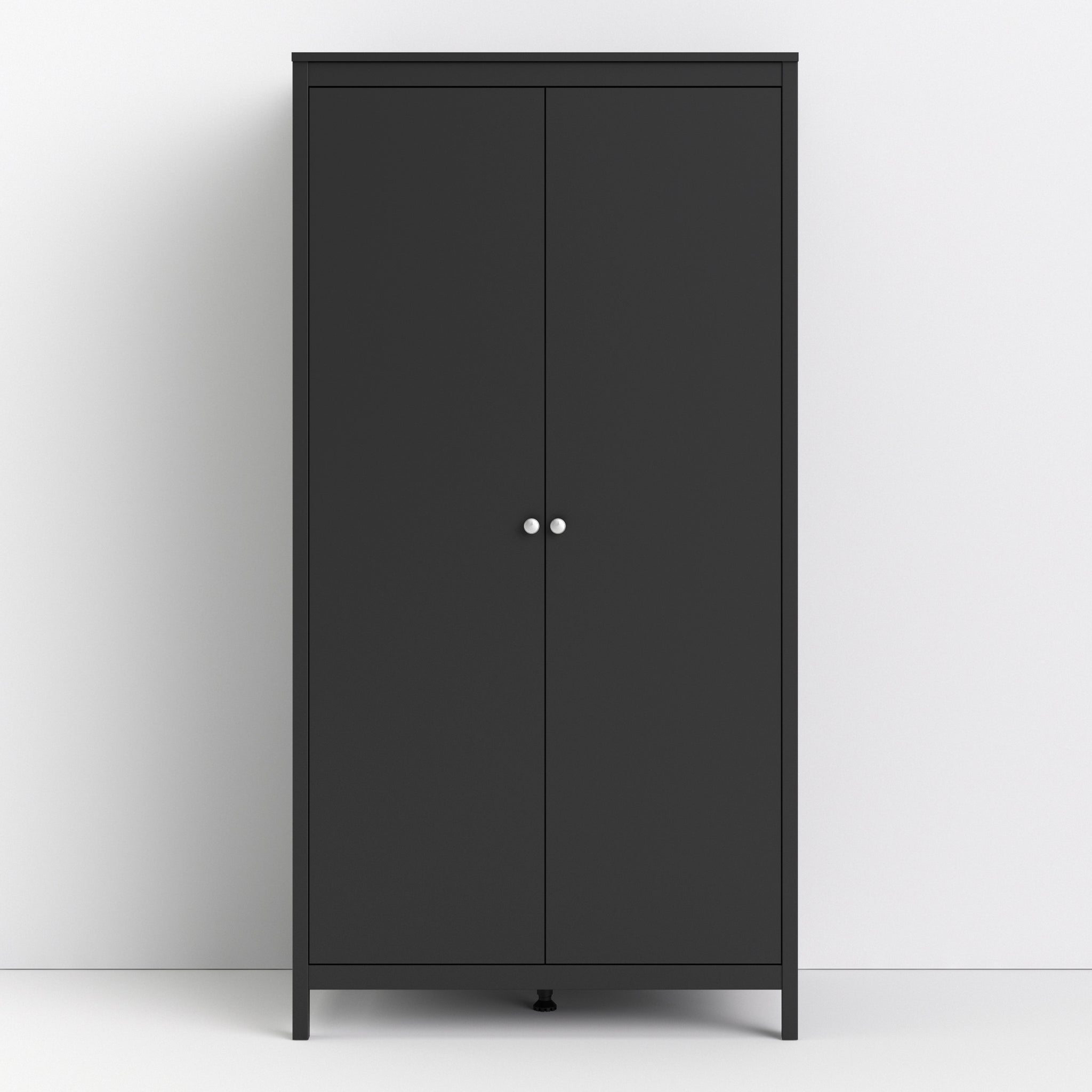 Valencia Wardrobe with 2 doors in Matt Black