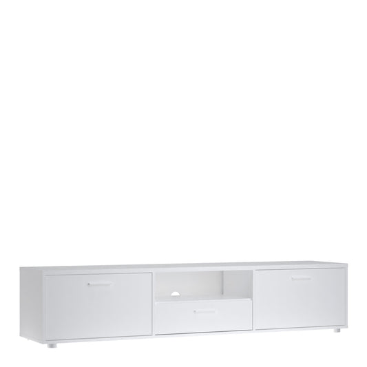 Channel TV-unit with 2 doors + 1 drawer  White