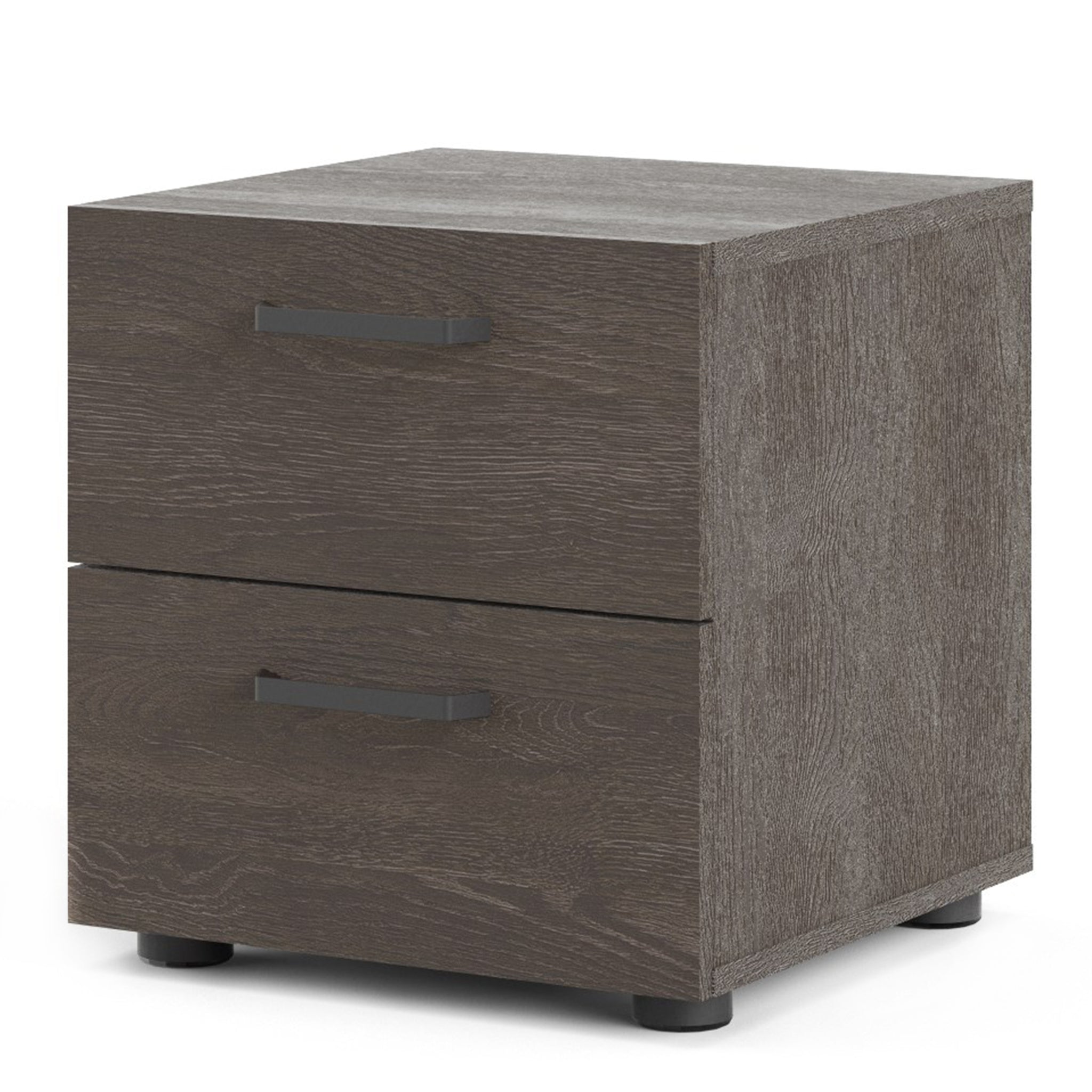 Austin Nightstand 2 drawers Rovere Gessato Dark Oak