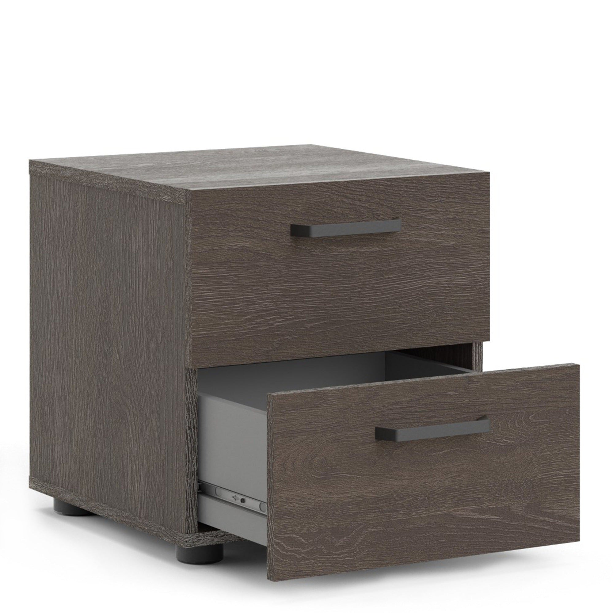 Austin Nightstand 2 drawers Rovere Gessato Dark Oak