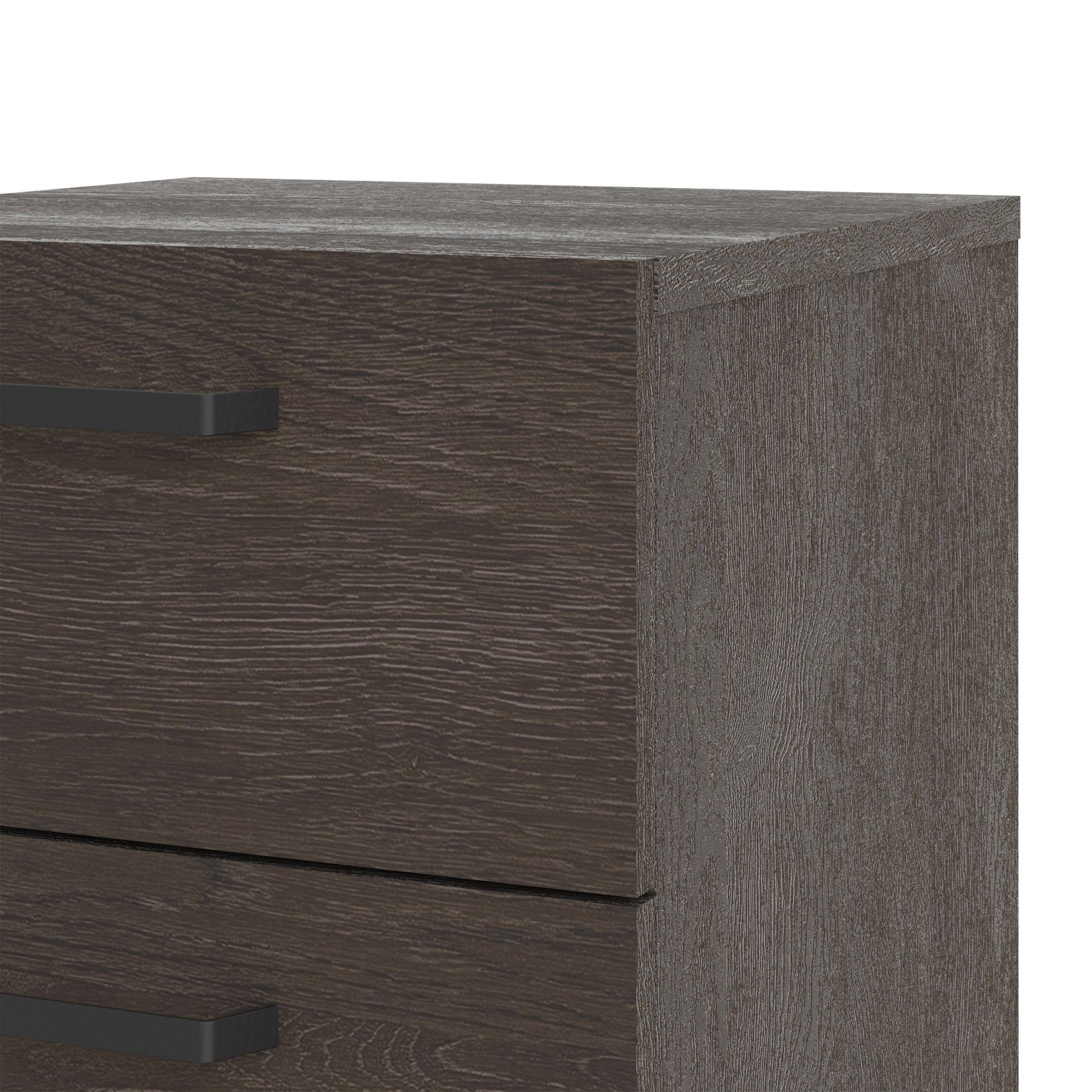 Austin Nightstand 2 drawers Rovere Gessato Dark Oak