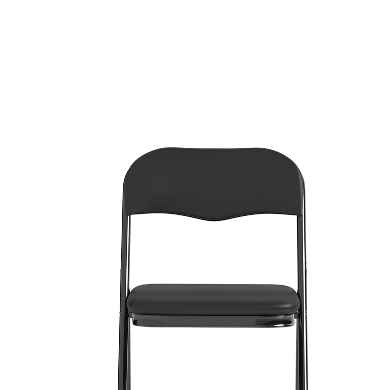 Sicily Black Polyurethane Folding Chair