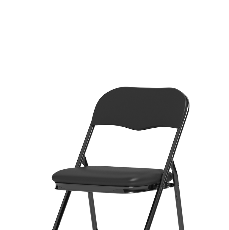 Sicily Black Polyurethane Folding Chair