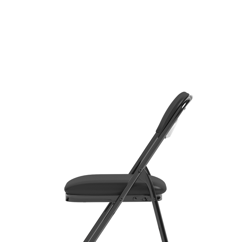 Sicily Black Polyurethane Folding Chair