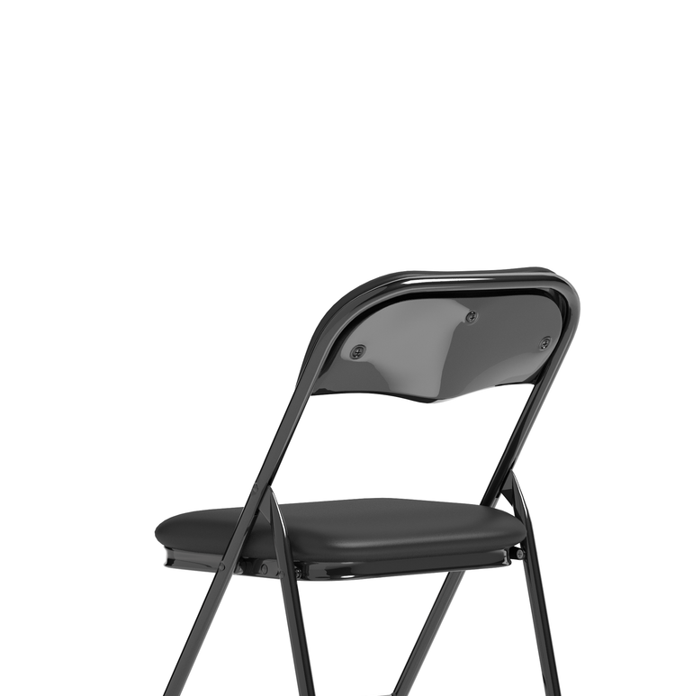 Sicily Black Polyurethane Folding Chair