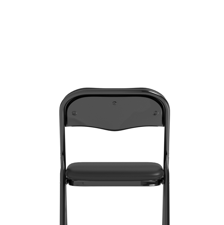 Sicily Black Polyurethane Folding Chair