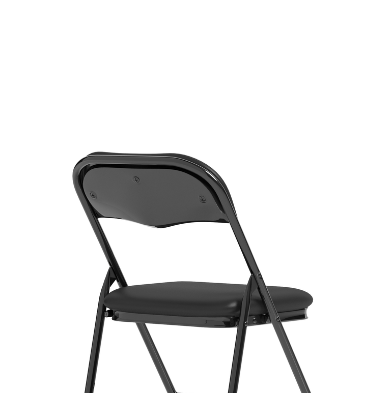 Sicily Black Polyurethane Folding Chair