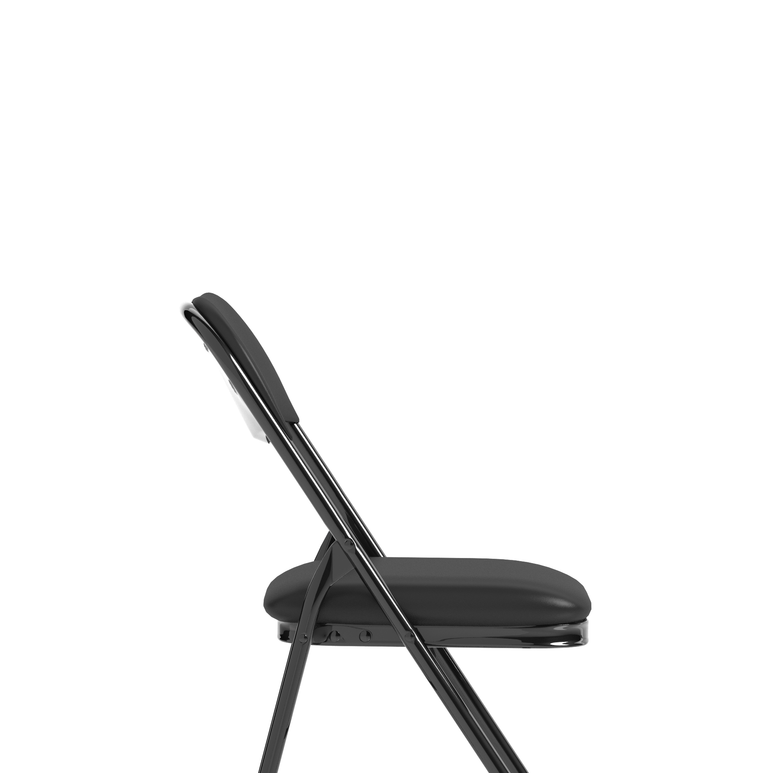 Sicily Black Polyurethane Folding Chair