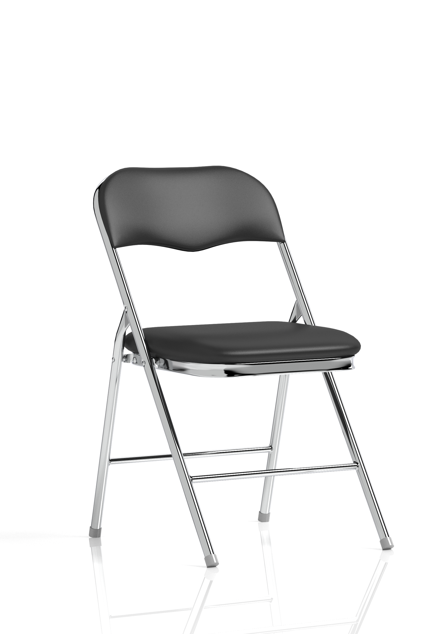 Sicily Black Polyurethane Folding Chair