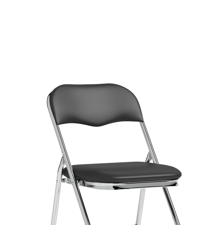 Sicily Black Polyurethane Folding Chair