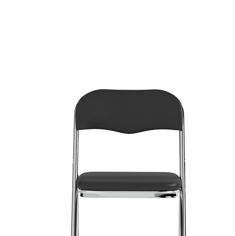 Sicily Black Polyurethane Folding Chair