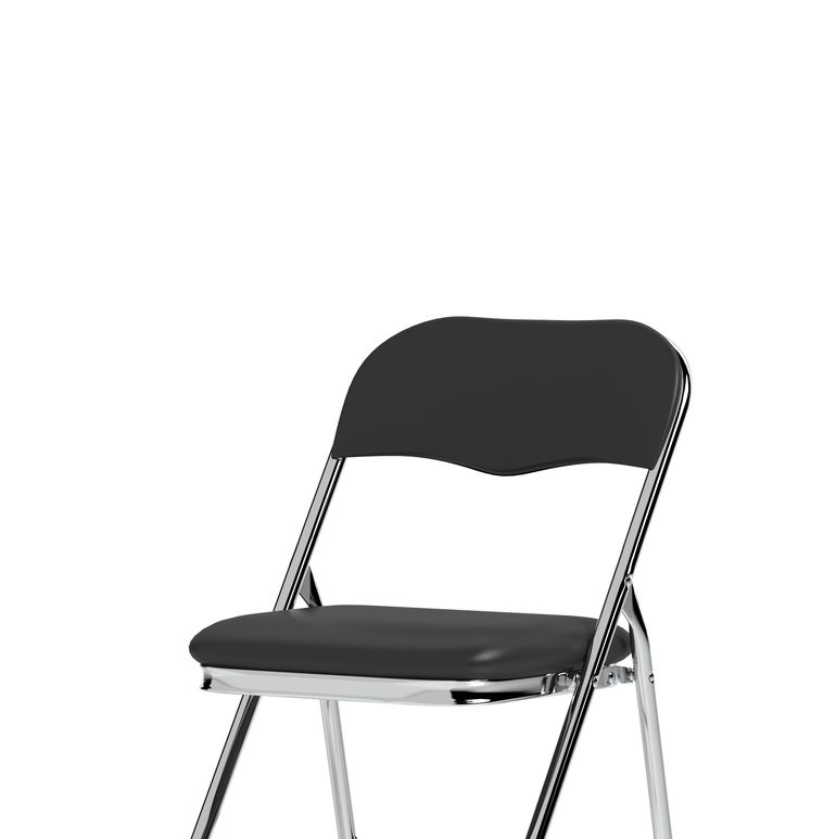 Sicily Black Polyurethane Folding Chair