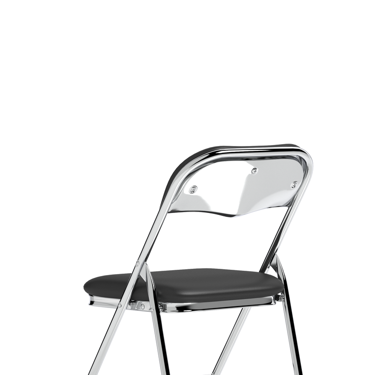 Sicily Black Polyurethane Folding Chair