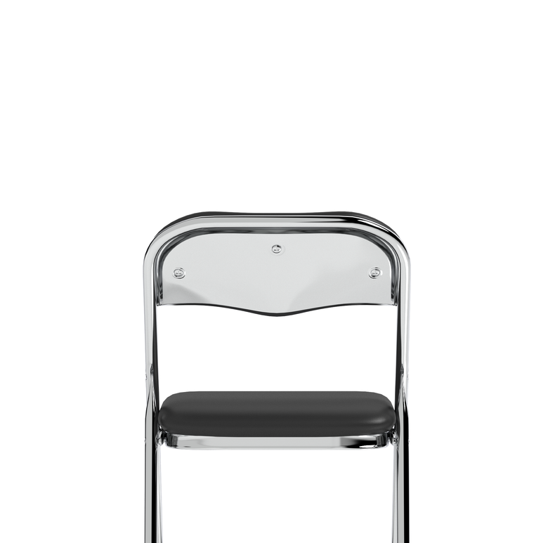 Sicily Black Polyurethane Folding Chair