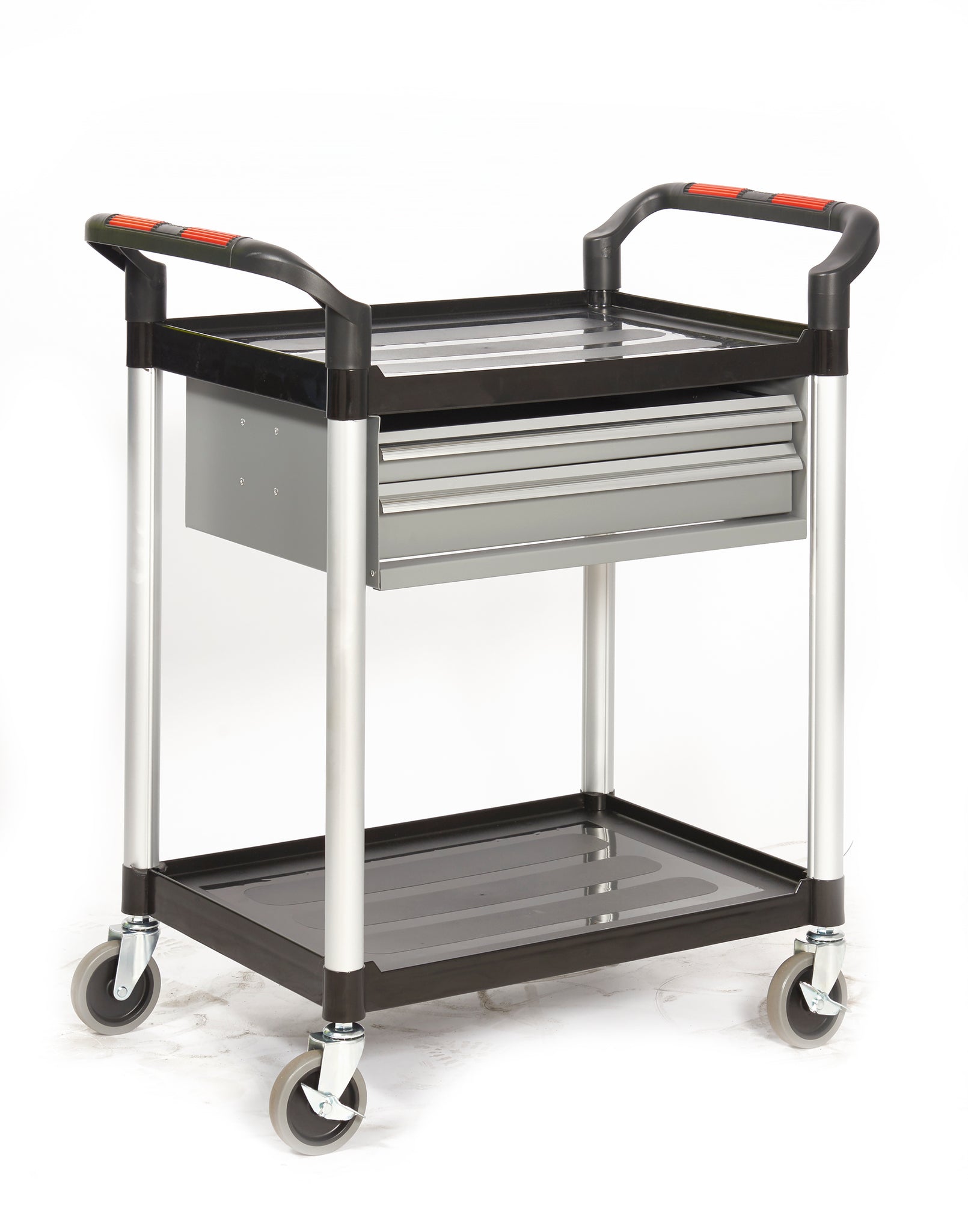 Proplaz Shelf Trolley Steel Drawers