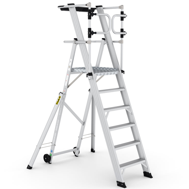 Climb It Large Platform Folding Steps With Safety Gates