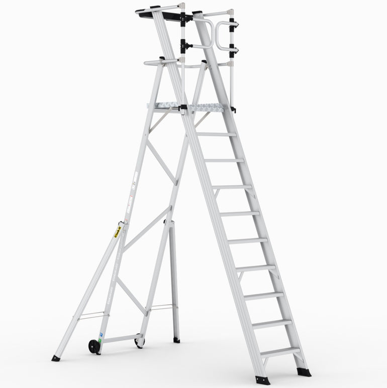 Climb It Large Platform Folding Steps With Safety Gates