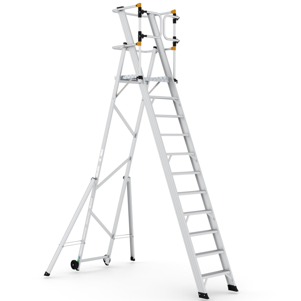 Climb It Large Platform Folding Steps With Safety Gates