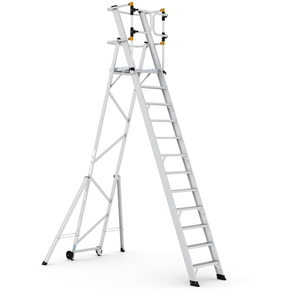 Climb It Large Platform Folding Steps With Safety Gates